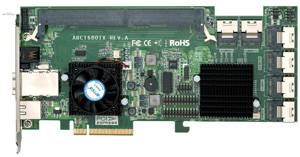 Areca 28-Port (6xSFF-8087 & 1xSFF-8088) PCIe x8 SAS RAID