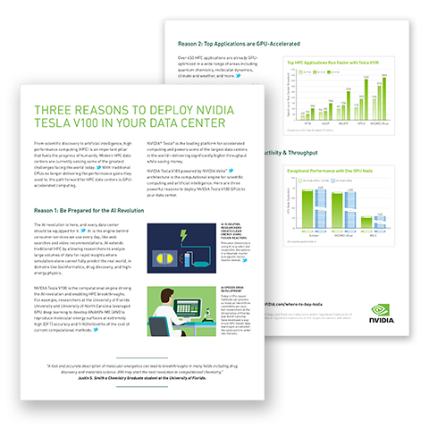 Three reasons to deploy nvidia tesla v100 in your datacentre