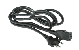 RS Pro 2m power cord, C13 to Type N (SEV 1011), 10 A, 250 V