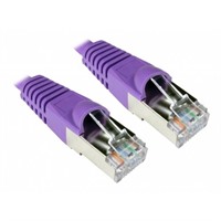 CAT6a Shielded Purple 3m Ethernet Patch Cable (F/FTP, LSZH, Low Smoke)