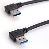 SuperSpeed USB 3.0 Male to Female Extension Data Cable Up Angle 2PCS by Oxsubor