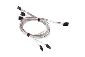 Supermicro internal mini SAS HD to 4 SATA, 90/90/75/75cm w/75cm SB, S. 30AWG,HF,RoHS/REACH,PBF