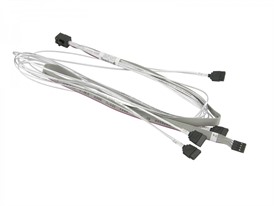 Supermicro cross-over mini SAS HD to 4 SATA w/SB, S. 75cm. 30AWG,HF,RoHS/REACH,PBF
