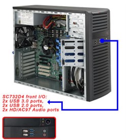 Supermicro SuperChassis 732D4-500B (Black)