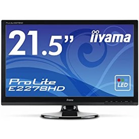 22" Iiyama Prolite E2278HD-GB1 Black LED Monitor Full HD DVI/D-Sub 1920x1080 250cd/m2 1000:1 5ms
