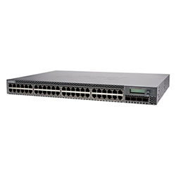 Juniper Networks EX3300 48-port 10/100/1000BASE-T with 4 SFP+ uplink ports Ethernet Switch, back-to-