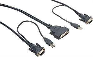 Belkin OmniView Dual-Port USB KVM Cable, 1.8m