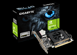 1GB Gigabyte GeForce GT 710, Active Fan, Single Slot, PCIe 2.0 (x16), 1800MHz DDR3, GPU 954MHz, Core