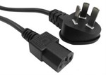 Mains Power Cord, Mains Plug, China to IEC 60320 C13, 2 m, 10 A, 250 VAC, Black
