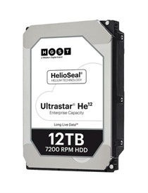 HGST 3.5" 12TB SAS 12Gb/s 7.2K 256M 0F29560 4Kn ISE Helium (He12)