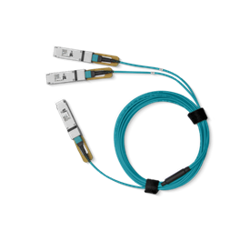 Mellanox® active fiber hybrid solution, ETH 100GbE to 2x50GbE, QSFP28 to 2xQSFP28, 10m