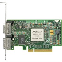Mellanox InfiniHost III Ex HCA Card, Dual-Port, DDR 20Gb/s, PCIe x8, MemFree, tall bracket, RoHS R5