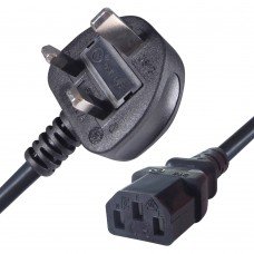 UK Plug to C13 Mains Lead
