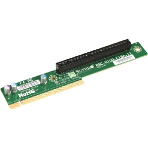 Supermicro 1U GPU Left-Side Passive Riser Card - 1x PCI-E x16 Signal and 1x PCI-E x16 Output