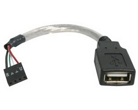 StarTech.com 6 inch USB 2.0 Cable - USB A Female to USB Motherboard 4 Pin Header