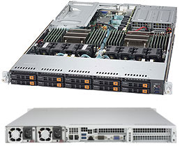 Figure 11: Supermicro’s 1028U-TN10RT+ with 10 x NVMe bays in a 1U chassis