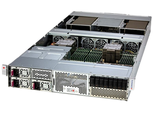 2U Dual Processor (5th/4th Gen Intel® Xeon) System with Support for 4 PCIe based GPUs